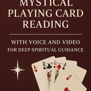 Mystische Spielkartenlegung mit Stimme und Video für tiefe spirituelle Führung