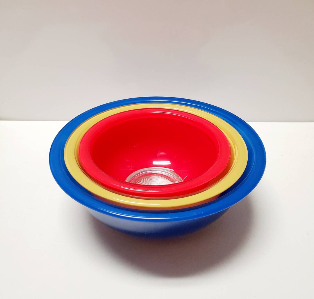 Pyrex Primary Rainbow Bowls Set of 3 Etsy