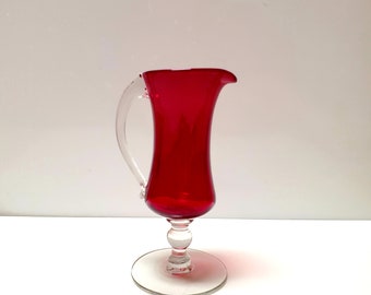 Regal Blenko Glass Pitcher Ruby Red 11-RE