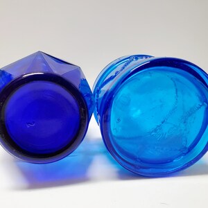 Set of 2 Blue Glass Decanters image 5