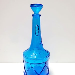 Set of 2 Blue Glass Decanters image 6
