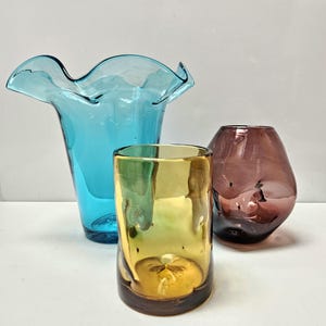 3 Bischoff Glass Vases