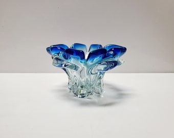 Blue Italian Glass Bowl