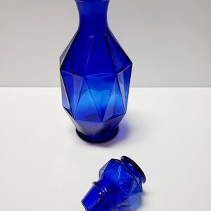 Set of 2 Blue Glass Decanters image 4