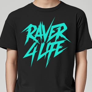 RAVER 4 LIFE T-Shirt 90s Detroit Techno Vibes Rave Shirt Electronic Music Festival Tee Old School Ravers Gift Eurorack Synthesizer edm dnb