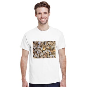 Clams Montage  Heavyweight Unisex Tee Coastal Shell Art Graphic Sea Life Inspired