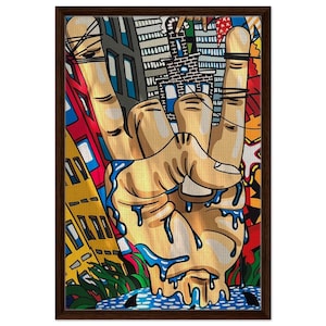 Graffiti Photography Framed Canvas Art: Bold Urban Street Decor