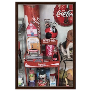Coca-Cola Memorabilia Vintage-Inspired Framed Canvas Wall Art Classic Retro Decor
