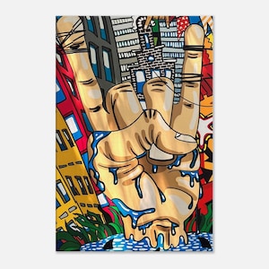Modern Colourful Graffiti Photography Canvas Wall Art Urban Street Art for Bold Contemporary Décor