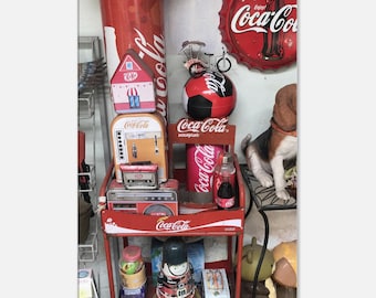 Coca Cola Memorabilia Photography Canvas Wall Hanging for Kitchen Home Office Wall Decor