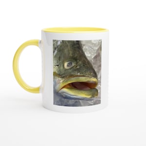 Fish Head Ceramic Mug - 11oz Colorful Designs - Perfect Gift for Fish Lovers!