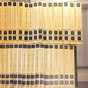 Vintage 1980s Grolier Encyclopedia Set: 20 Volumes + Annuals & Study Guide | Illustrated Children’s