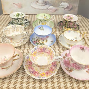 Royal Albert Vintage Teacups – Bone China England – Mixed Floral Collection – Individual Listings