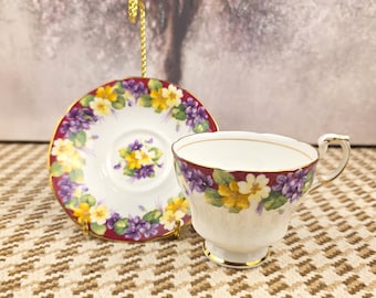 Vintage Paragon Bone China Teacup and Saucer: "Spring Melody" Floral Design