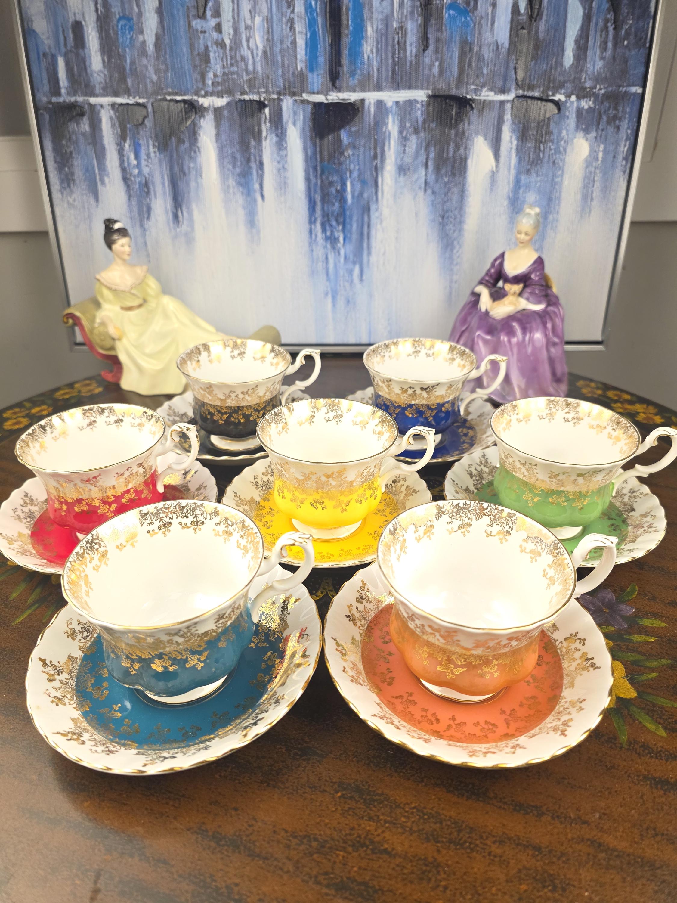 Royal Albert Bone China Tea Cup & Saucer: Regal Series, Gilded 