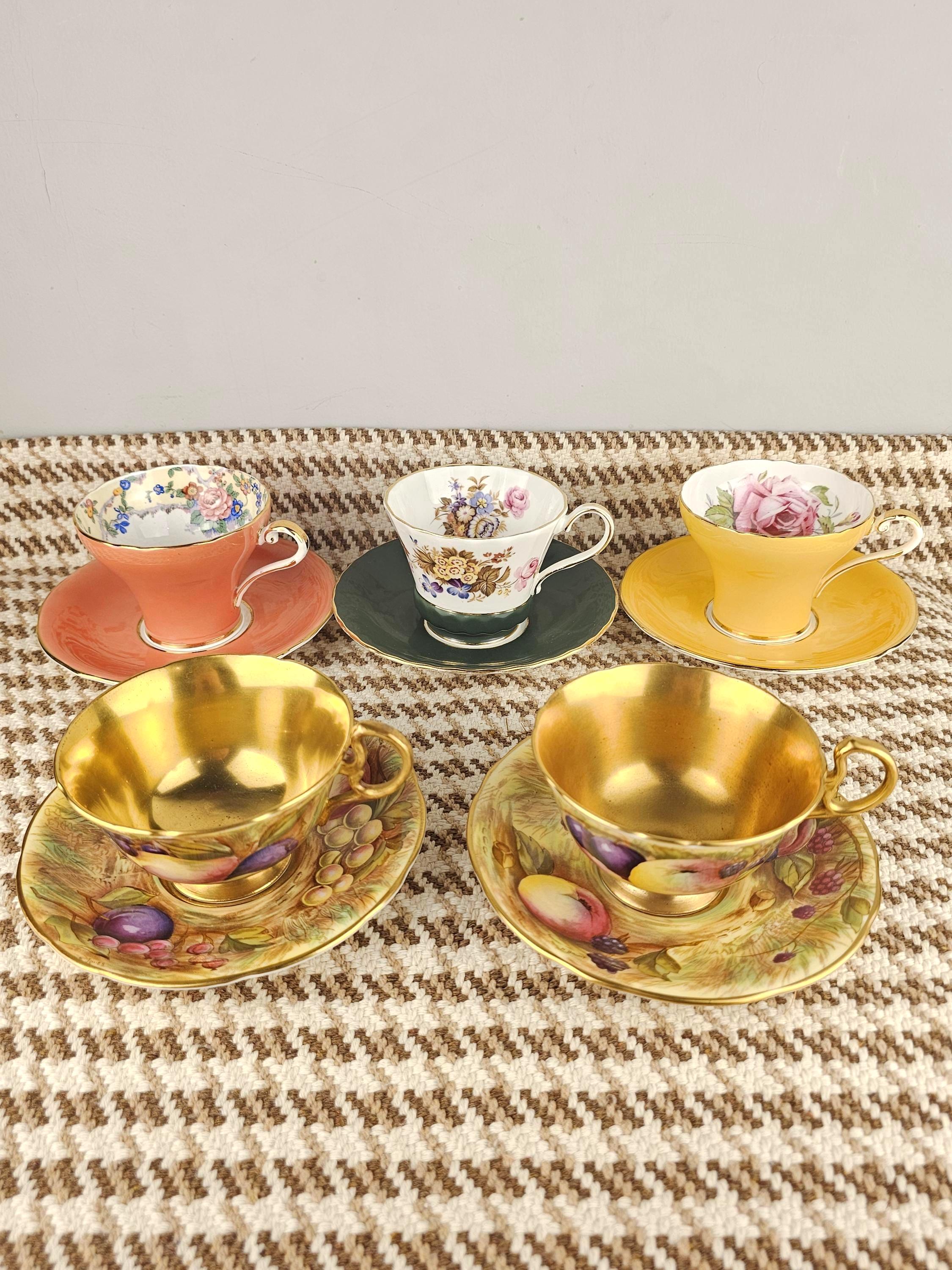 Aynsley Orchard Gold Teapot - Etsy