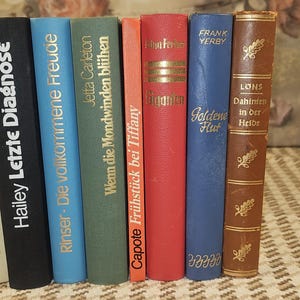 Vintage German Book Set (8) – Fackelverlag Decorative Hardcovers – Midcentury European Literature – Book Stack Decor
