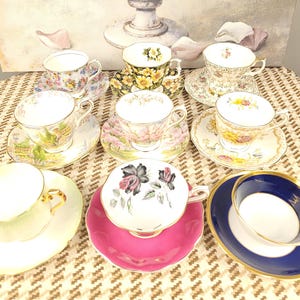 Royal Albert Vintage Teacups – Bone China England – Mix & Match Floral, Garden and Bold Styles