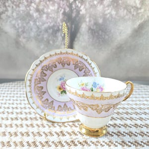 Foley Pink Gold Bone China Teacup Set