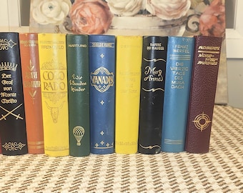 Vintage German Book Set: Fackelverlag Hardcover Decor, Classic Literature