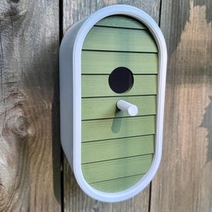 Our Modern Bungalow birdhouses welcome your feathery families! The colorful custom options will match your yard and garden beautifully.
