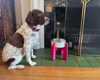 SnapStand™ Portable Pet Bowl Riser | Fits YETI® 8 & HydraPeak® 8 Bowls | Interlocking Travel Dog Bowl Stand | 3 Sizes | Personalized