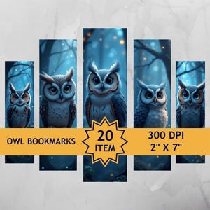 Owl Bookmarks Digital Printable