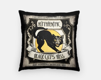 Halloween Black Cat Pillow Apothecary Decor Elegant Halloween Decor Classy Decorations Halloween Pillowcase Witch Decor Haunted House