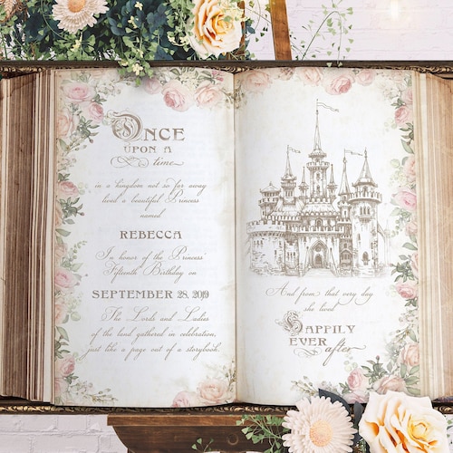Fairytale Book Seating Chart Once Upon a Time Princess Wedding - Etsy