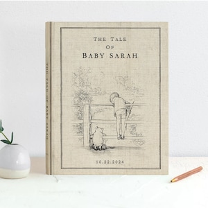 Pooh and Friends Guest Book, Storybook Baby Shower, Pooh Bear, Smooth Cover, First Birthday Book, 8.25&quot;x10.5&quot;, 100 Blank Pages