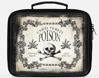 Elegant Halloween Lunch Box - Unfiltered Poison Skull Design - Unique Gift