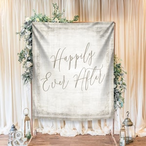 Happily Ever After Backdrop, Fairytale Wedding, Bridal Shower, Vintage Fairytale, Princess Wedding