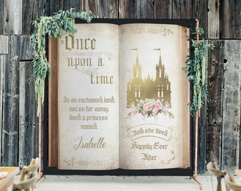 Fairytale Backdrop Vintage Gold Castle - Once Upon a Time Decor - Princess Birthday - Sweet Sixteen - Quinceanera Decor