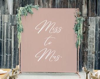 Miss to Mrs Banner, Bridal Shower Backdrop, Minimalist Design, Bride to Be Sign, Terracotta Bridal Shower Decor