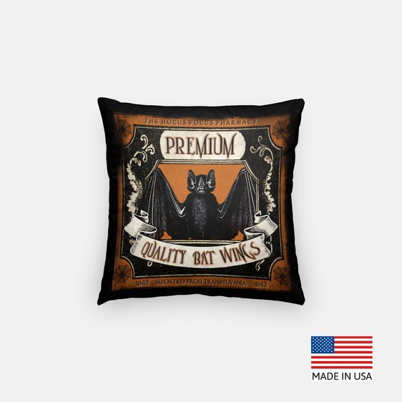 Halloween Vintage Apothecary Bat Wings Artisan Pillow Case Etsy