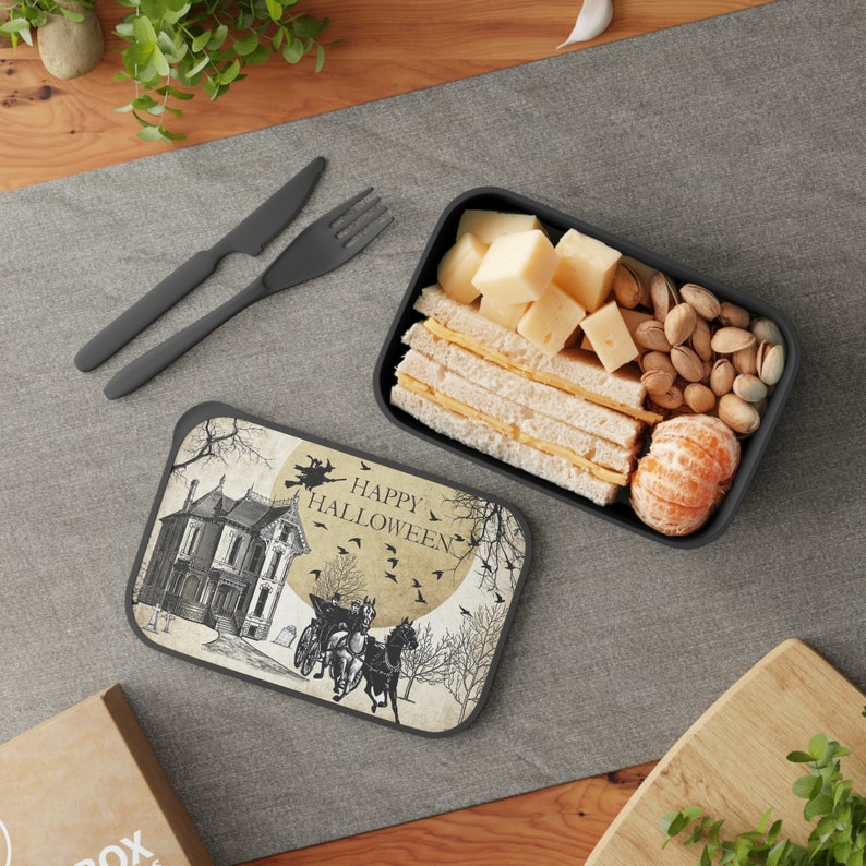 Haunted Mansion Lunchbox Halloween Lunch Box Haunted House Etsy