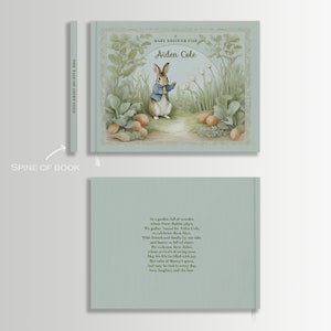 Peter Rabbit Baby Shower Guest Book, Personalized Storybook Theme 80 ...