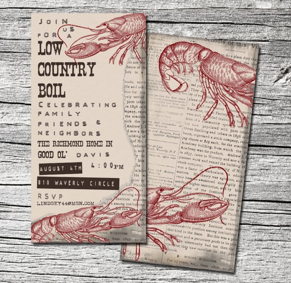 Low Country Boil Invitation | Etsy