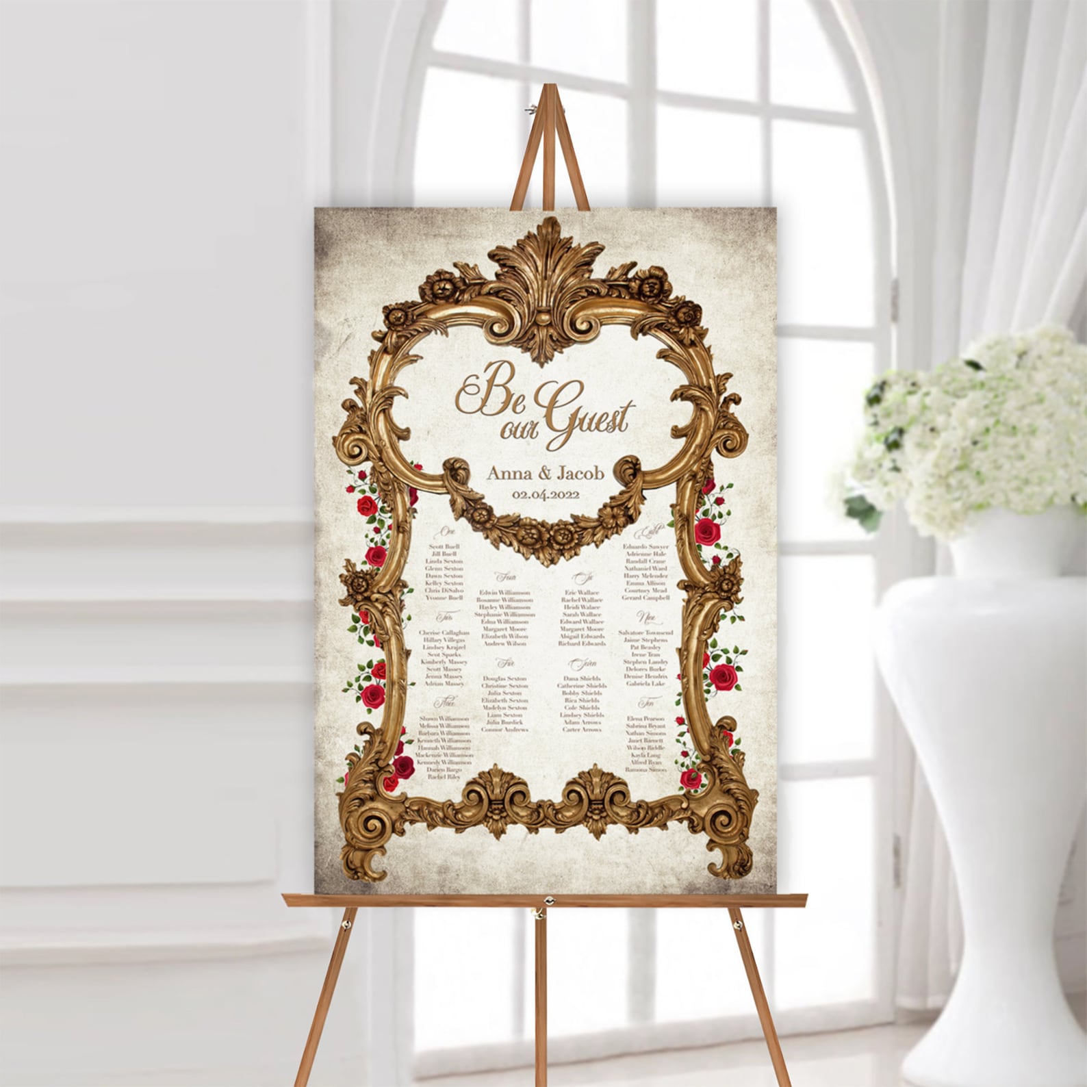 Beauty and the Beast Seating Chart Fairytale Placecards Etsy