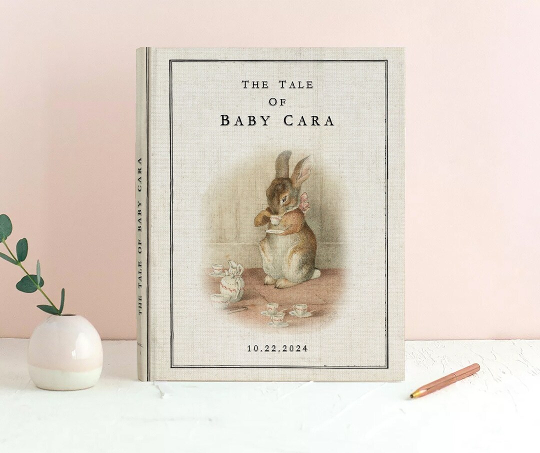 Peter Rabbit Tea Party Guest Book for Her, Storybook Baby Shower ...