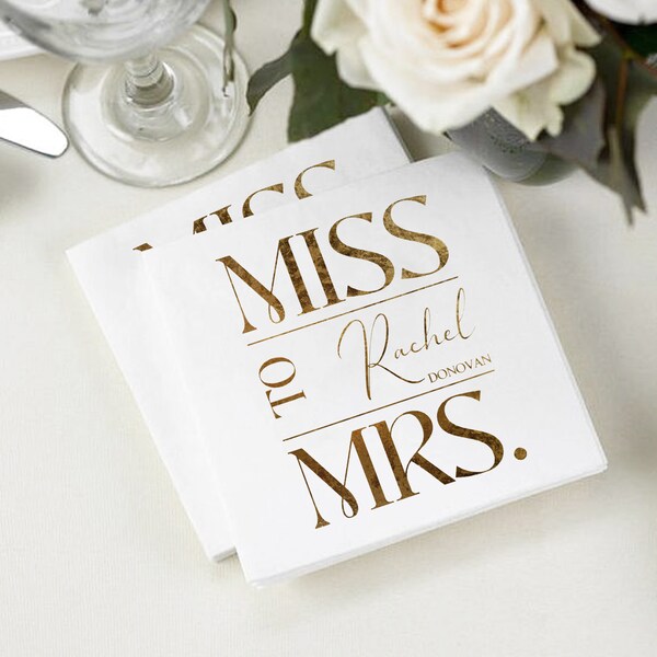 Engagement Napkins Etsy
