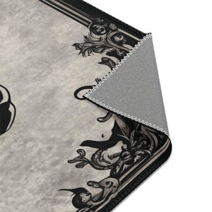 Personalized Victorian Gothic Black Cauldron Rug - Black & White - Etsy