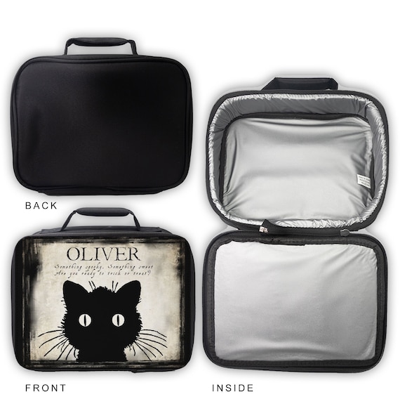 Halloween Lunchbox Black Cat Lunch Box Personalized Halloween Gift Witch  Decor Halloween Accessories Cat Metal Lunch Box Gifts for Kids 
