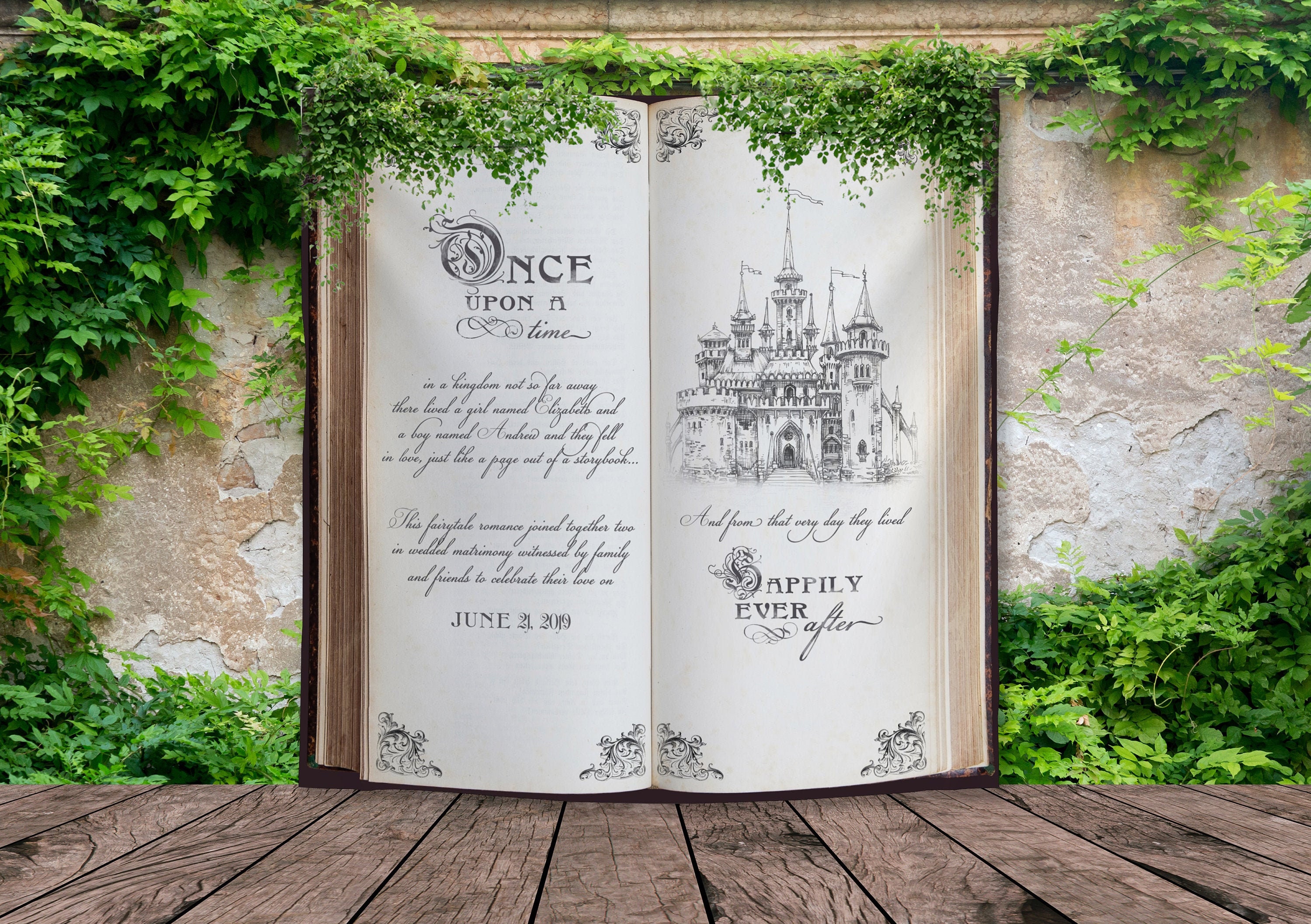 Once Upon A Time Traduction En Français Once Upon a Time Backdrop Fairytale Backdrop Storybook - Etsy France