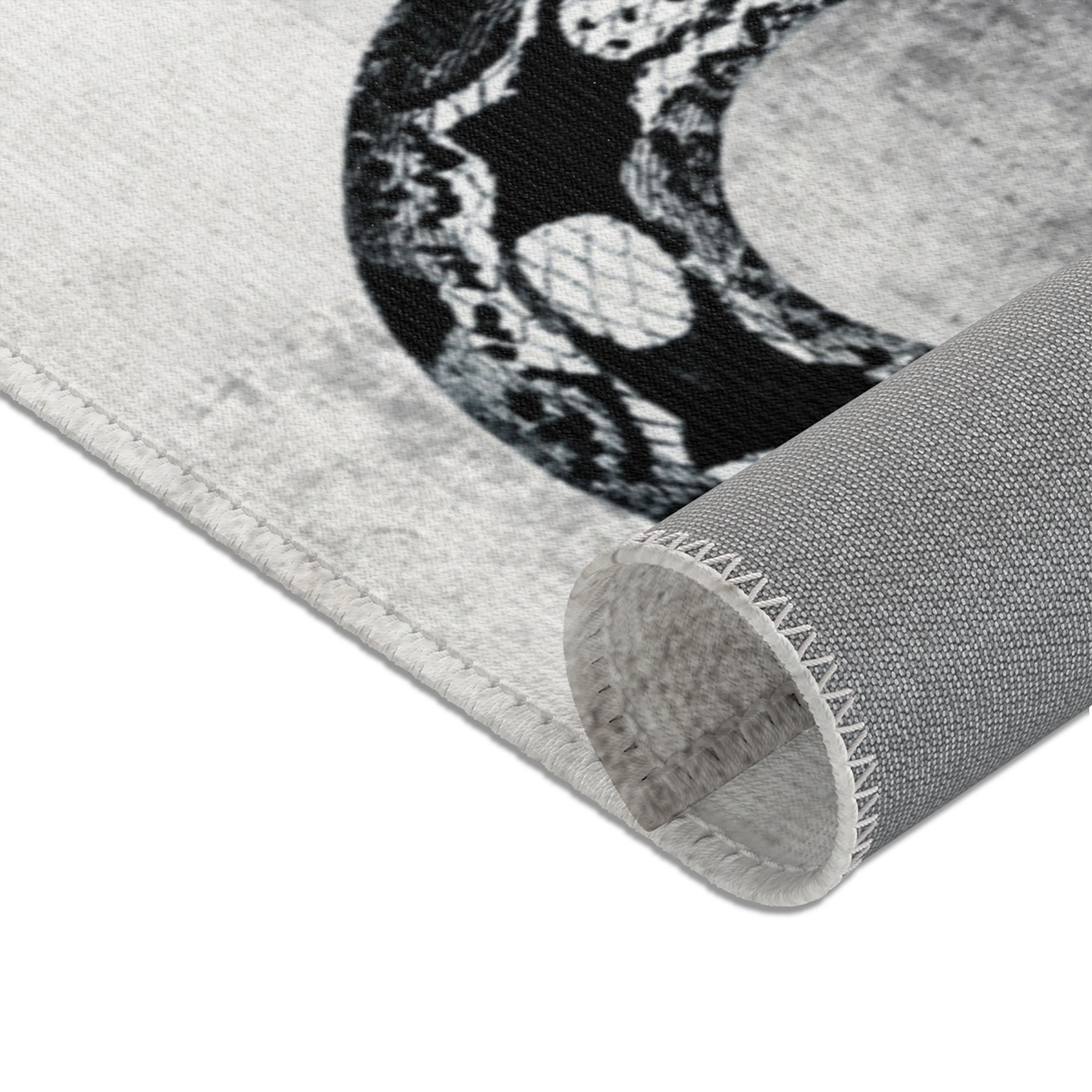 Whitesnake Rug Black and White Snake Area Rug, Gothic Halloween Decor - Etsy