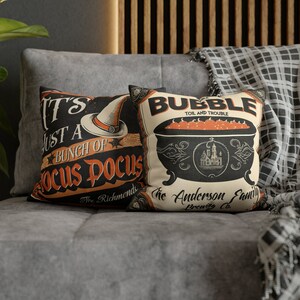 Customizable Witch Hat & Hocus Pocus Pillows - Retro Halloween Decor