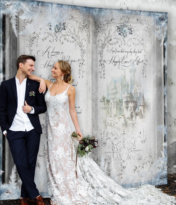 Backdrop Cinderella Winter Wonderland Fairytale Book Etsy