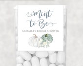 Pumpkin Bridal Shower Favors Tic Tac Labels Mint To Be Wedding Favors, Bachelorette Favors, Engagement Party Favor - Set of 24 Labels Il_170x135