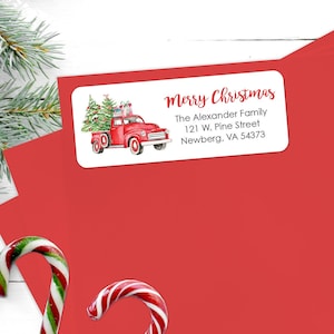 Santa Merry Christmas Address Labels Envelope Seals Return | Etsy