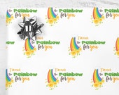 St Patricks Day Gift Wrap Sheets I'm Over The Rainbow For You, Funny Wrapping Paper, Irish Birthday Party Gift Wrap, Rainbow Pot Of Gold Il_170x135